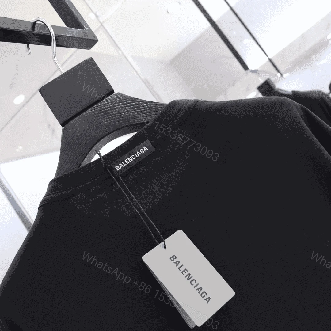 View 5 of BALENCIAGA UNIFORM LARGE FIT T-SHIRT IN BLACK VINTAGE JERSEY – BB40