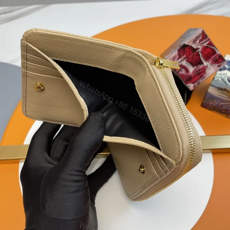 View 8 of Chic Quilted Wallet on a Chain with Gold Hardware