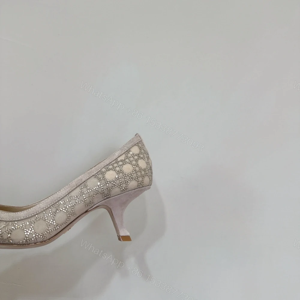 View 7 of 高仿Dior*Capture系列KDH305尖頭燙鑽高踭鞋6.5CM膚色免檢版