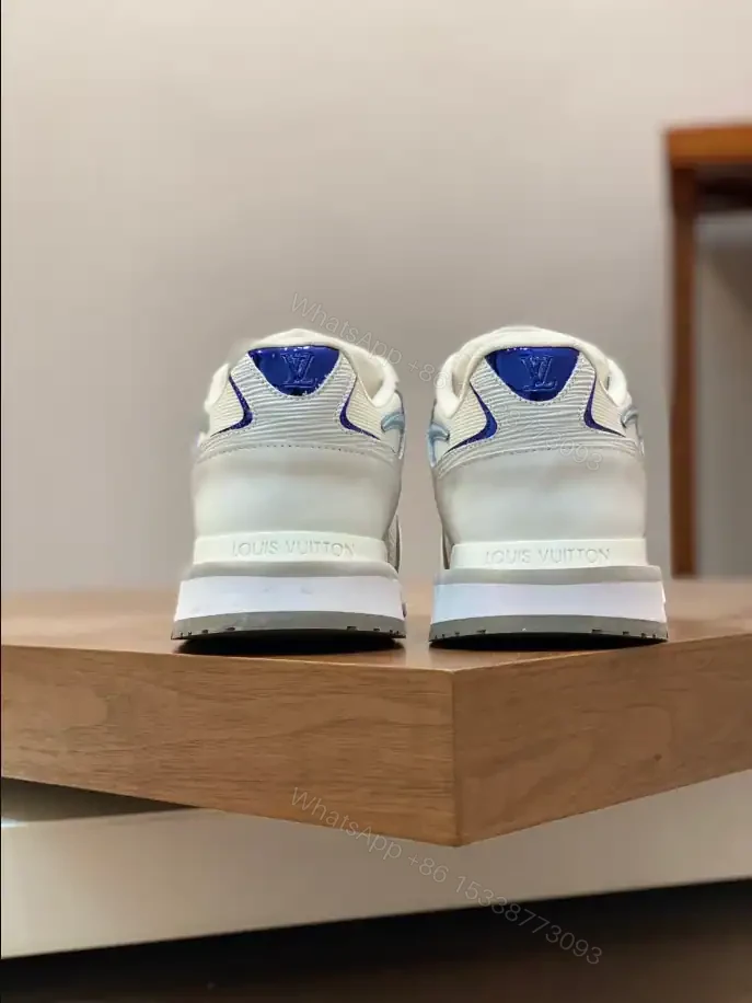 View 4 of LOUIS VUITTON RUN AWAY SNEAKERS IN WHITE AND BLUE – LSVT360