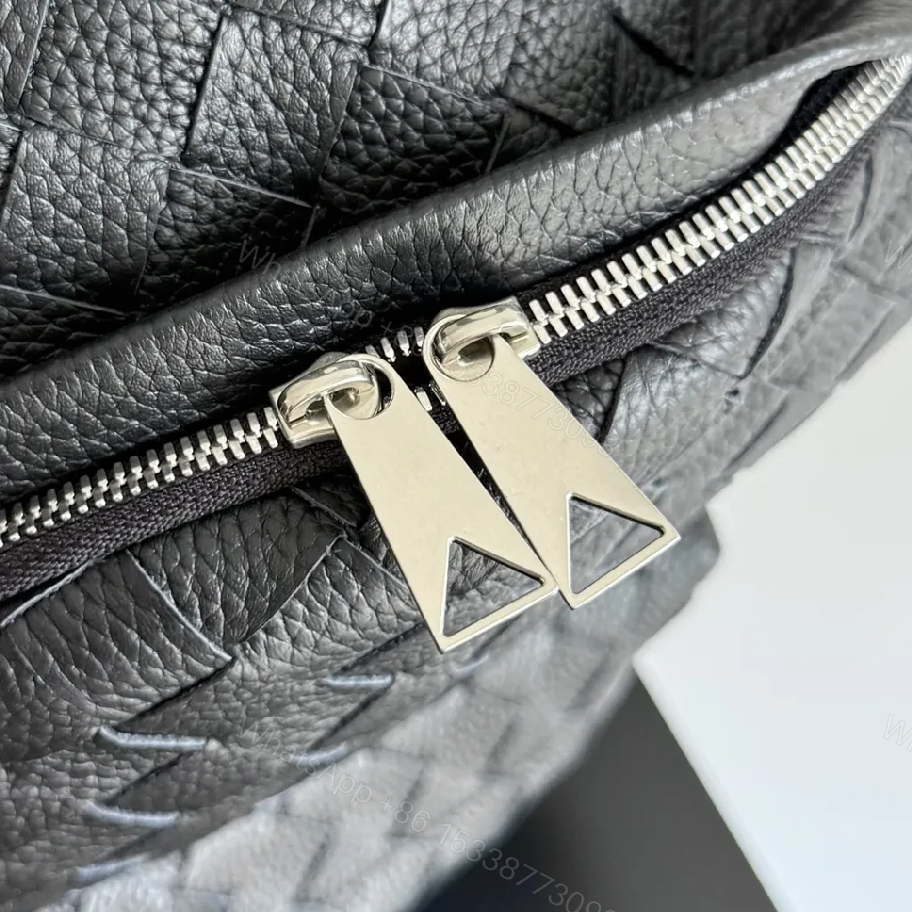 View 2 of Compact Leather-Woven Backpack: Sleek Everyday Luxury