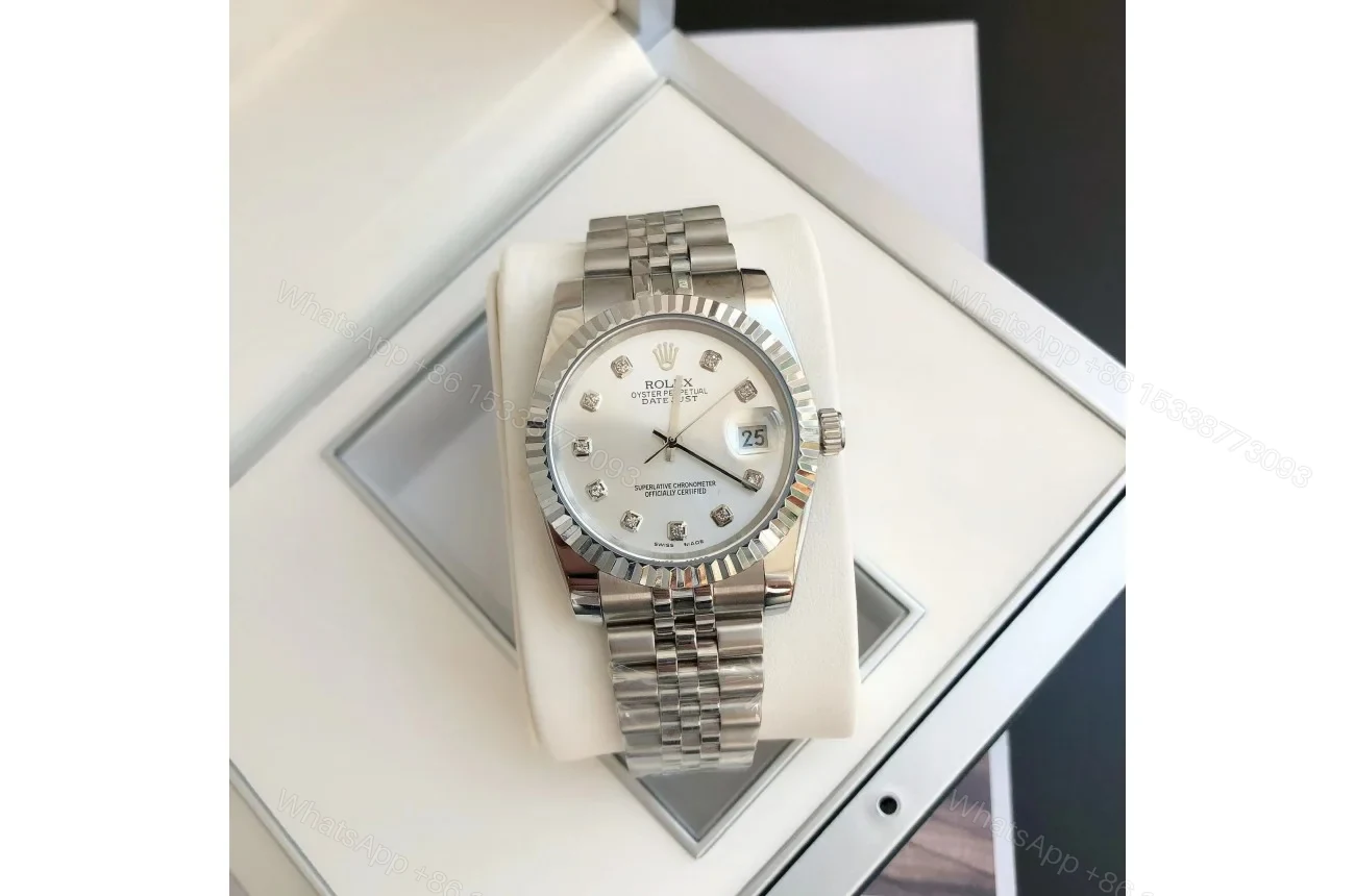 View 4 of Replica Rolex Datejust SS/SS Jub Sliver/Dia 36/28 mm