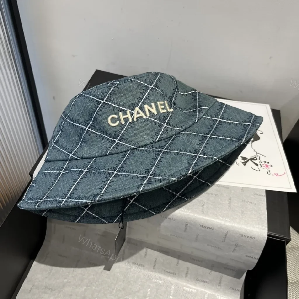 View 7 of Quilted Denim Bucket Hat: Luxe Stitching Chic Accessory