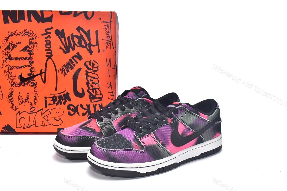 (OG)Nike Dunk Low Graffiti Purple DM0108-002 — view 2