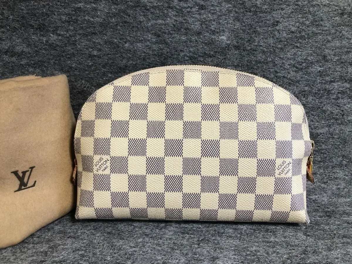 Louis Vuitton Damier Azur cosmetic pouch GM size — view 1