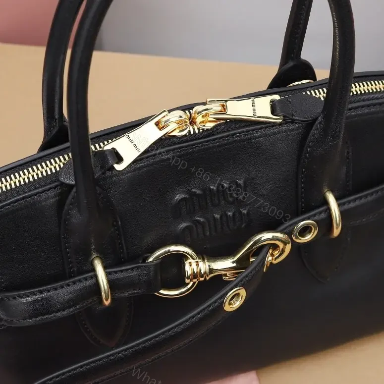 View 6 of 高仿miumiu*Aventure系列5BB168手提包黑色免檢版