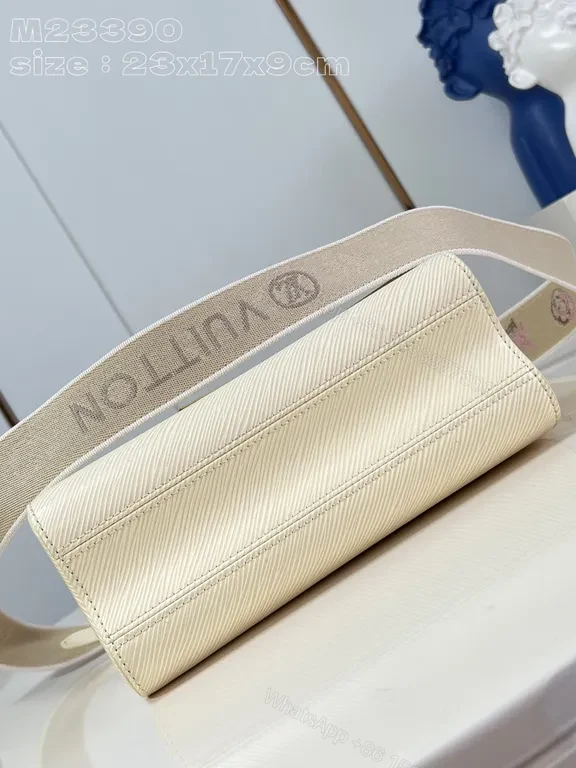 View 7 of Off-White Leather Ridged Bag: Gold Chain Shoulder Bag