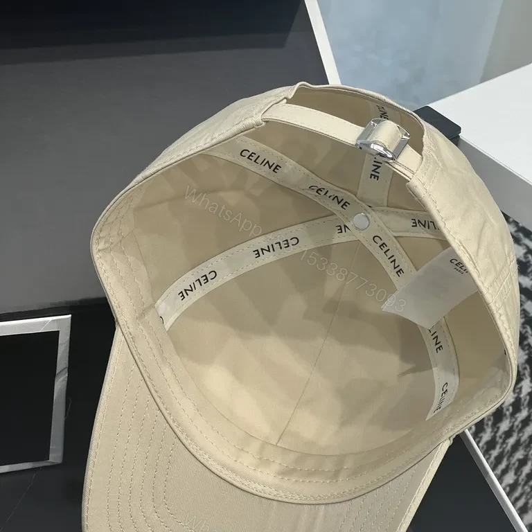 View 7 of Celine Beige Leather Cap: Subtle Branding, Everyday Luxe