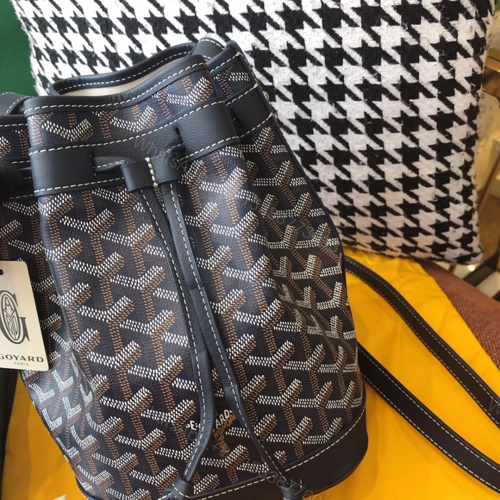 View 4 of 高仿Goyard*PEFLOT1抽繩水桶包深藍色免檢版