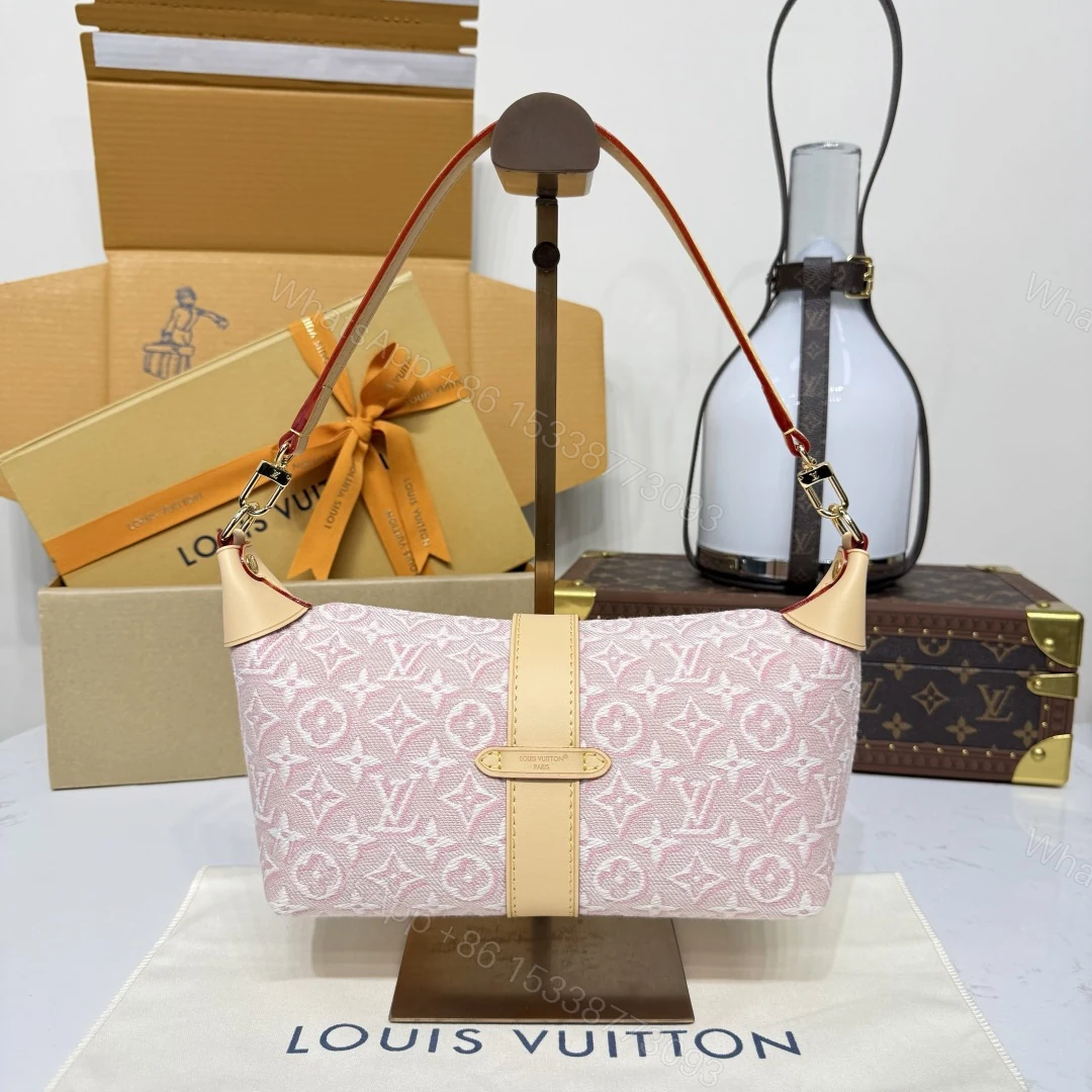 View 5 of Louis Vuitton Pochette Pink Monogram Emblème