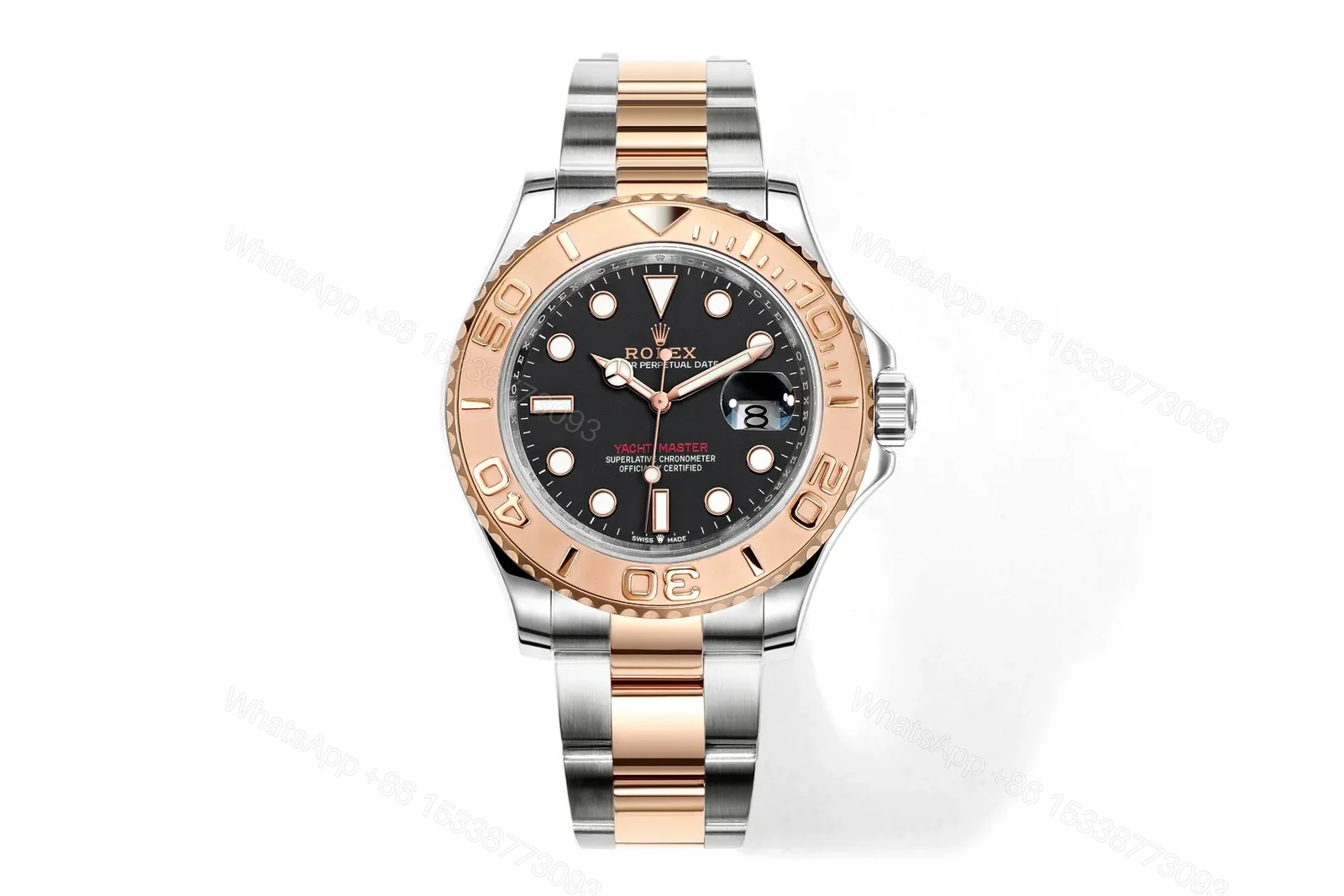 C+ Factory Clean Factory Rolex Yacht-Master Two-Tone Black Dial — view 1