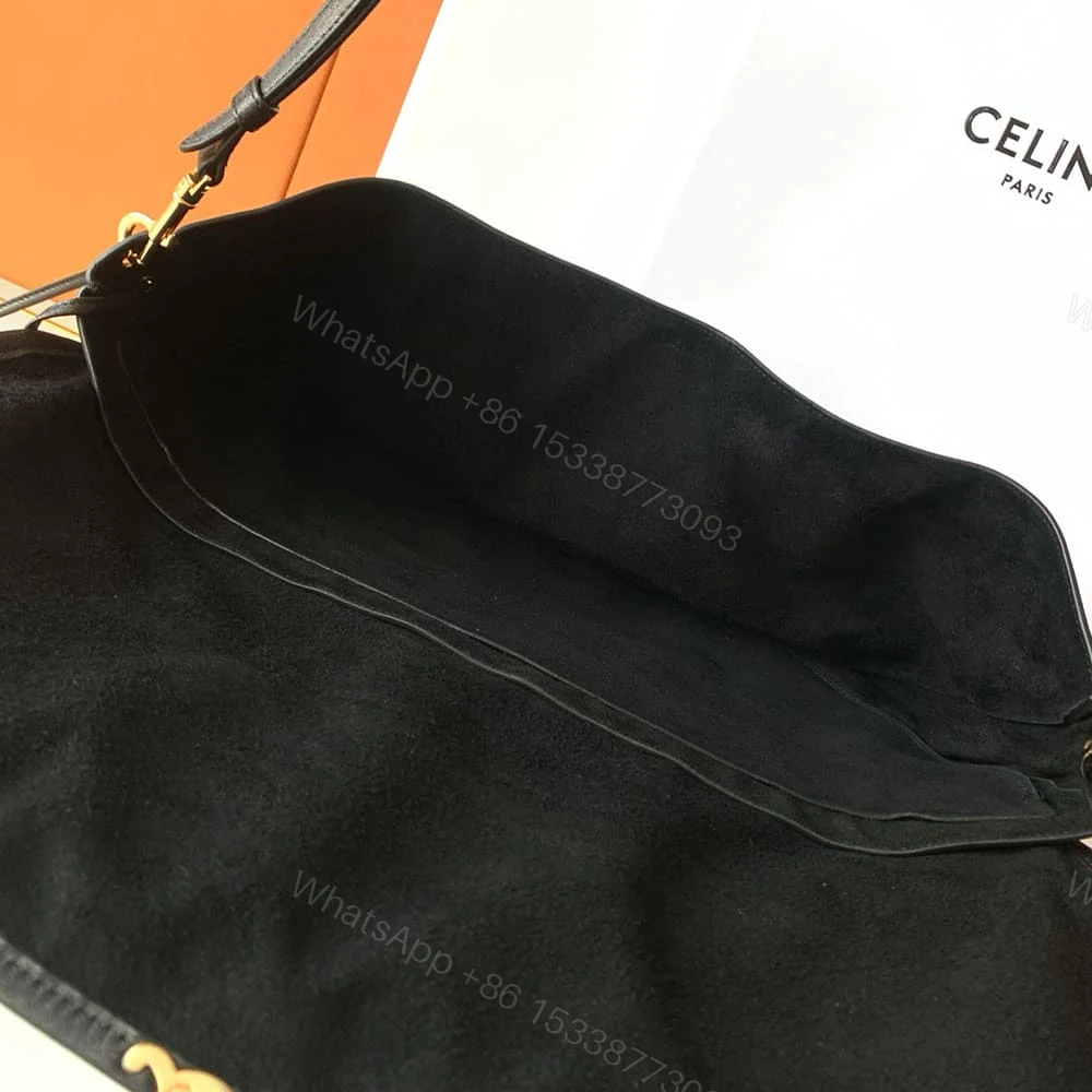View 8 of CELINE HALFMOON SOFT TRIOMPHE BAG IN SUPPLE SHINY LAMBSKIN(HIGH-END GRADE)