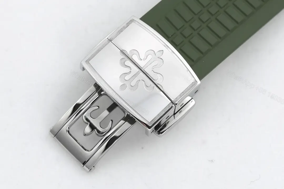 View 8 of Patek Philippe Aquanaut Green Diamond Watch Rubber Strap Ultimate 38MM PP-AQUANAUT-38-GRN-DIA-RUB