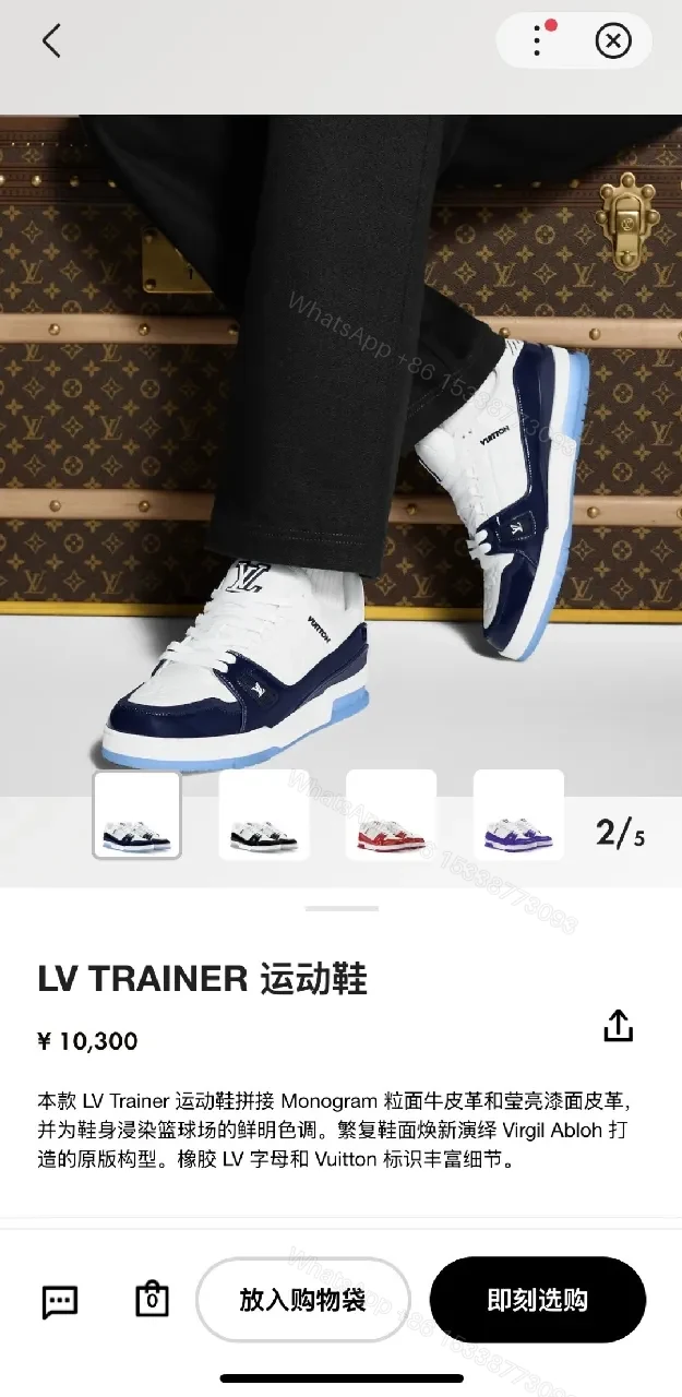 View 6 of Purple-Accent Leather Suede Low-Top Sneakers with Comfort Core