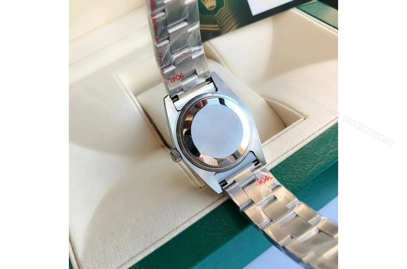 View 9 of Replica Rolex Oyster Perpetual SS/SS Green/Stk 31/41 mm