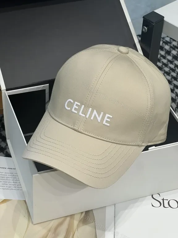 View 9 of Celine Beige Leather Cap: Subtle Branding, Everyday Luxe