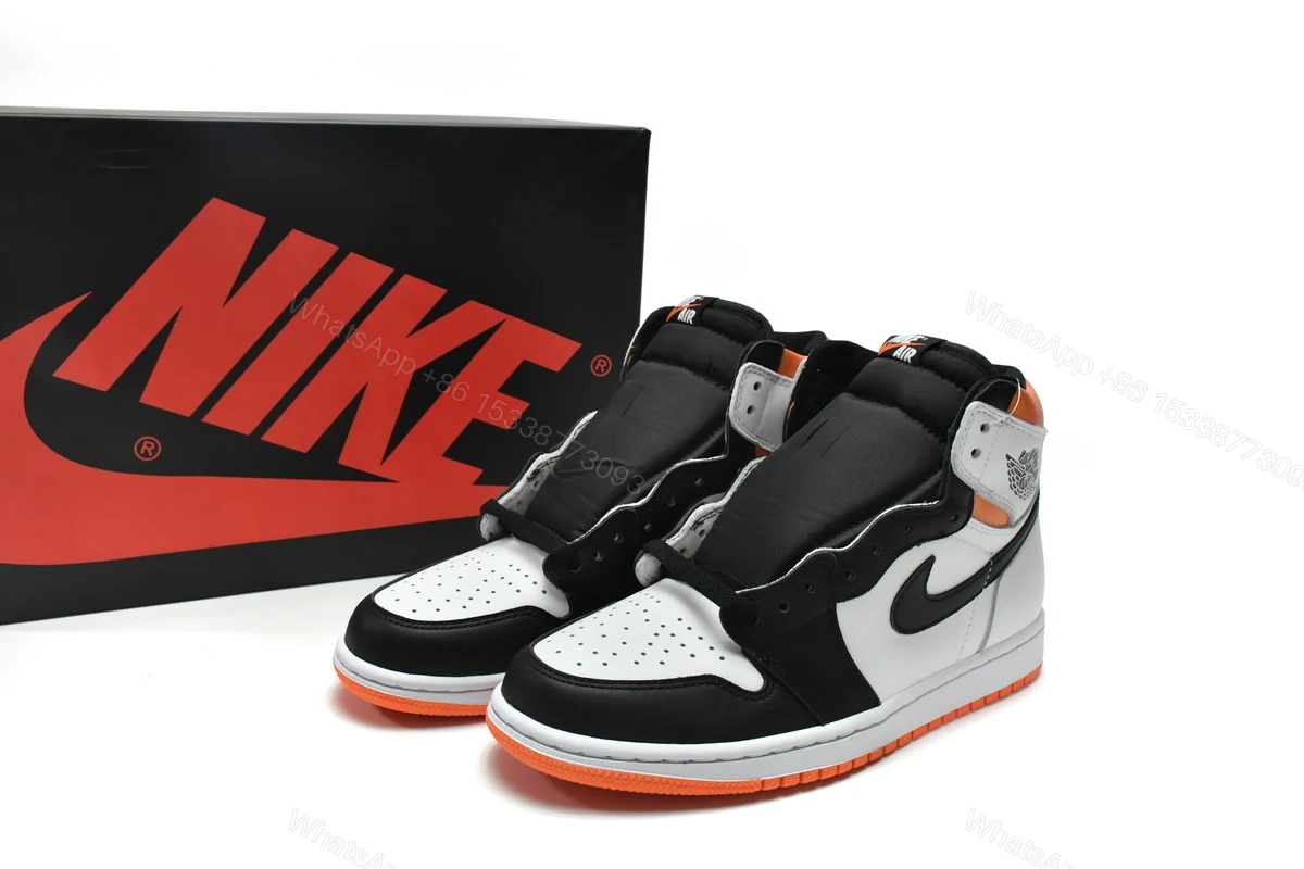 View 4 of Air Jordan 1 High OG Electro Orange 555088-180