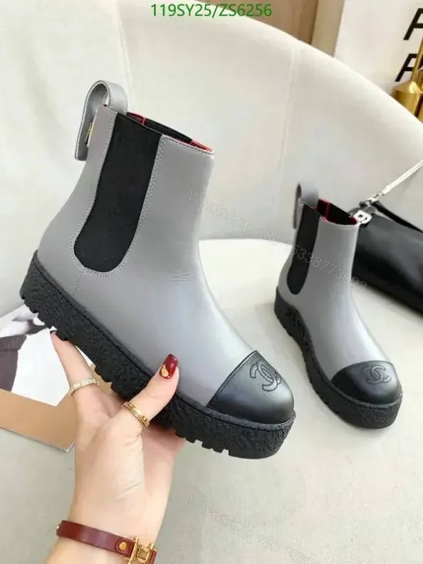 View 12 of Chanel Ankle Boots with Thick Sole VHB255