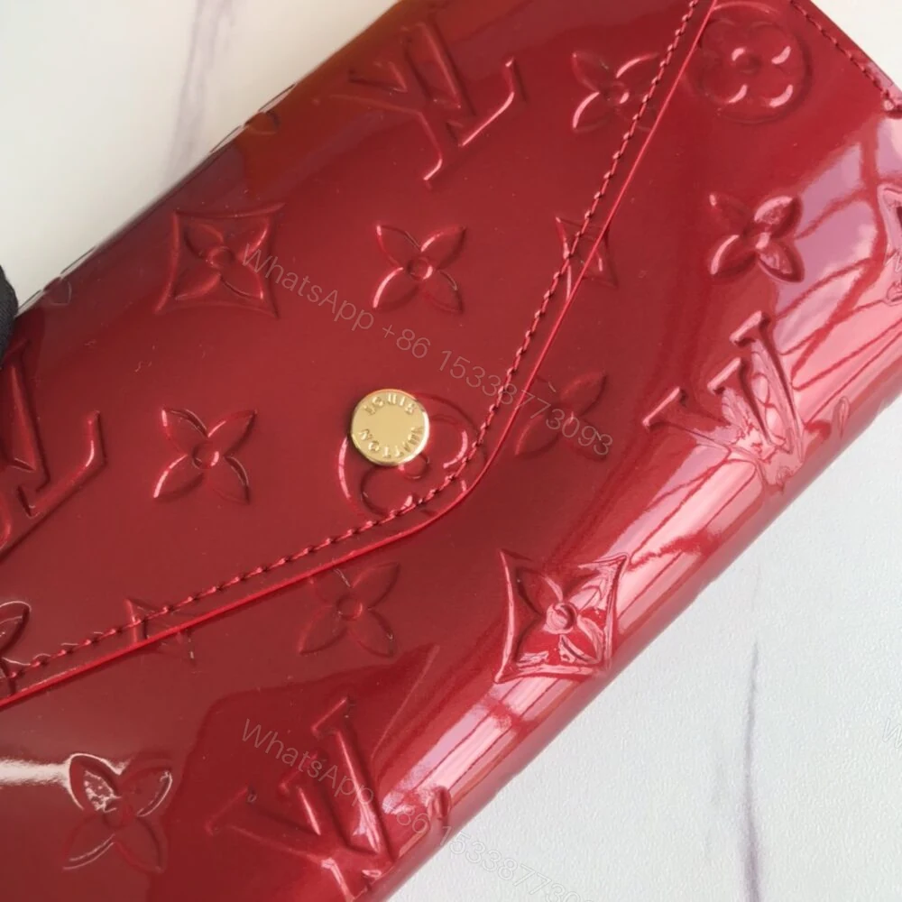 View 3 of Louis Vuitton Sarah Monogram Wallet Red 19Cm