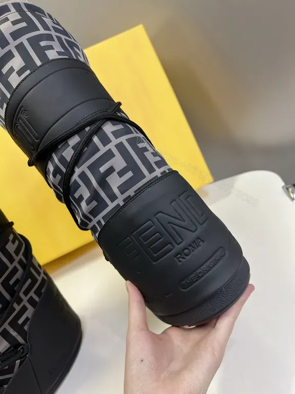 View 4 of Chic Fendi-Style High-Top Snow Boot â€“ All-Weather Luxury