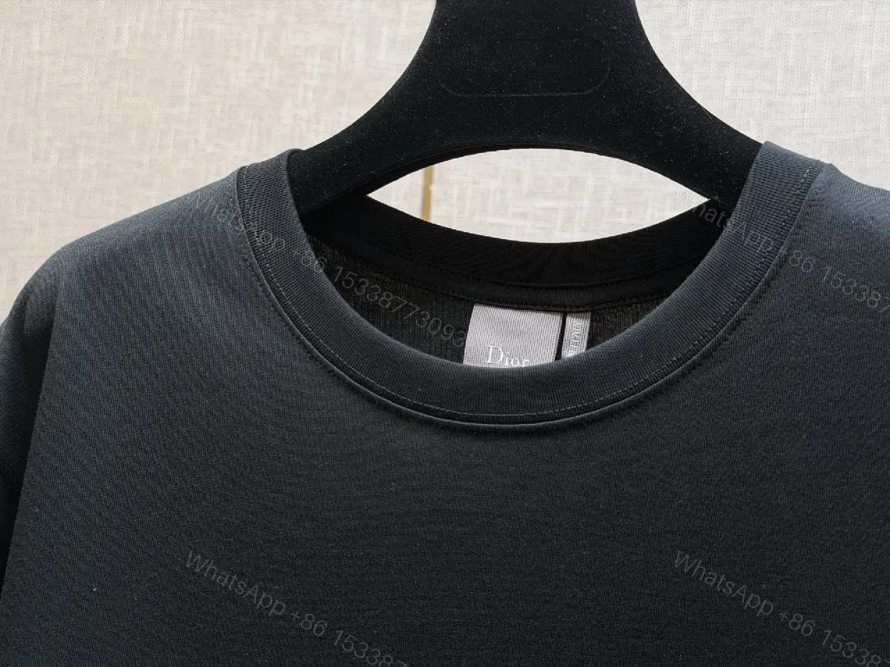 View 9 of Black Cotton Tee, Dramatic Crackle Print, Relaxed Fit, Bold Typography Tee