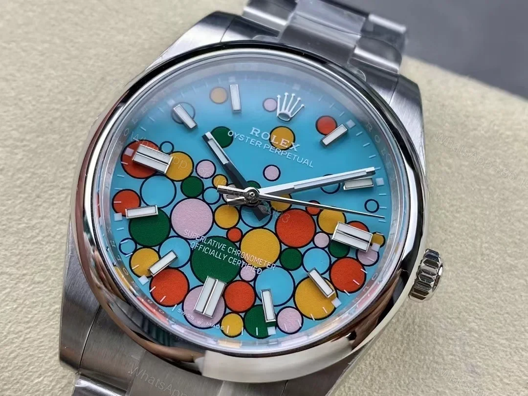 View 3 of Superclone Rolex Oyster Perpetual Turquoise Dial 124300 41 mm