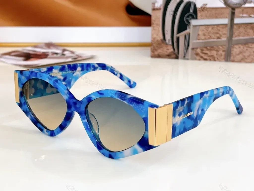 View 6 of Oversized Cat-Eye Sunglasses: Black, Gold Accents, Designer-Inspired