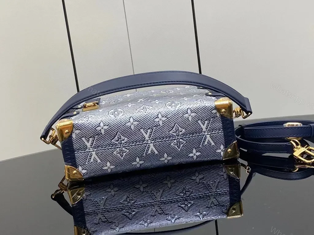 View 9 of Chic Navy Monogram Satchel â€” Everyday Luxury Bag