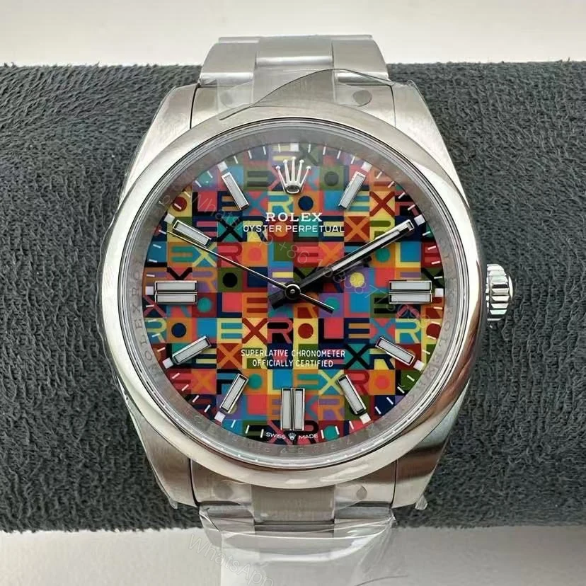 View 2 of Super Clone Rolex Oyster Perpetual 36mm Multicolored Motif Dial 2026 – 126000