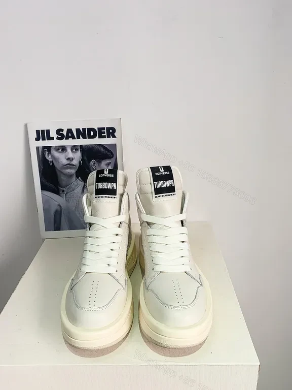 View 2 of Cream-White Leather High-Tops: Chic, All-Day Comfort Sneakers
