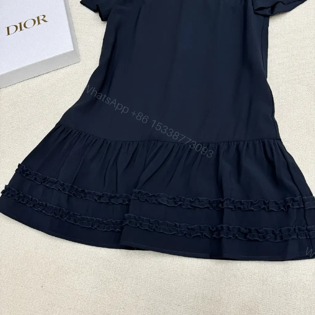 View 4 of Chic Black Dress with Subtle Couture Detailing - All-Day Wear