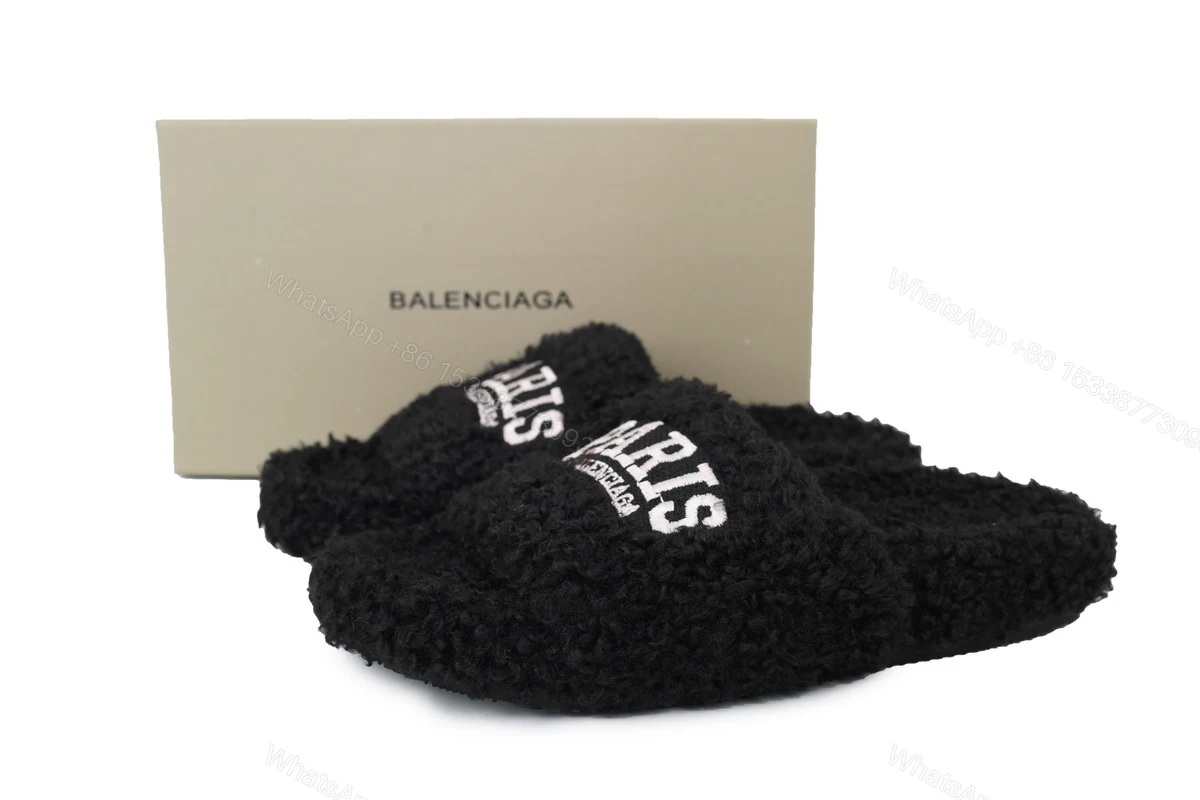 View 9 of Balenciaga Black And White Label outdoor slippers