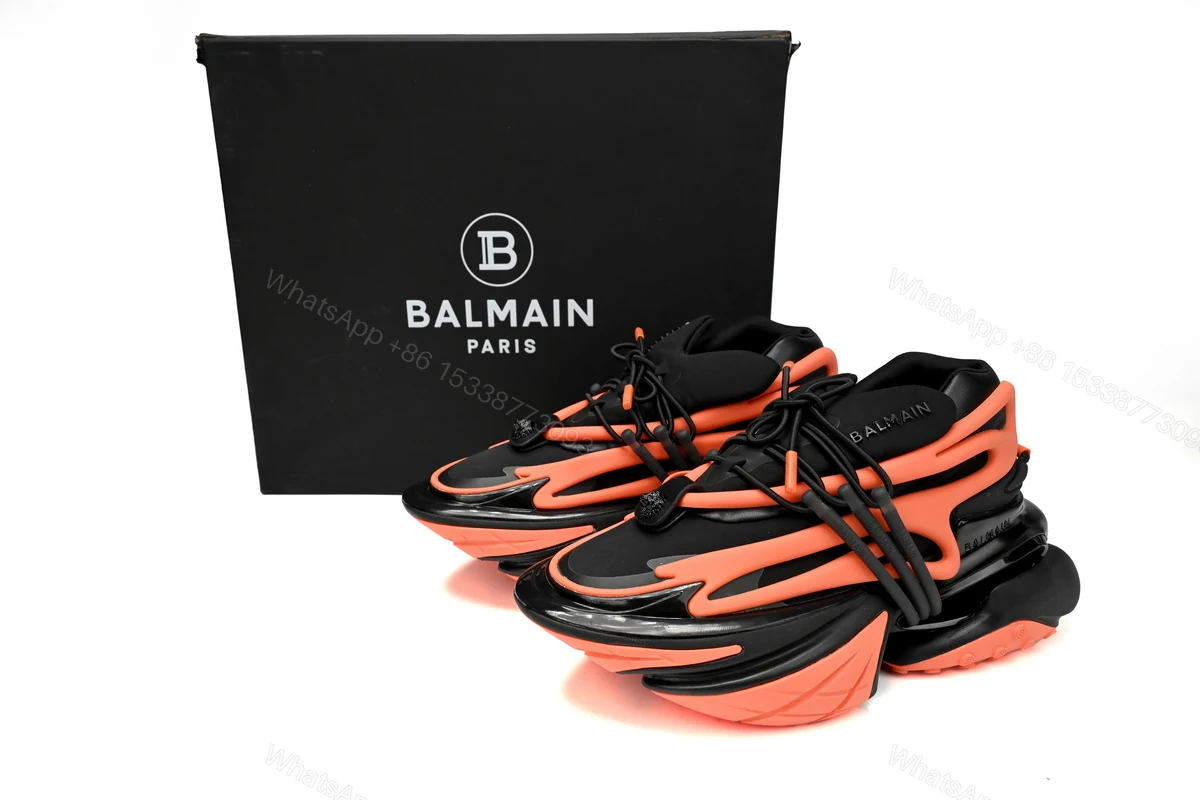 View 2 of BALMAIN Multikolor Buty sportowe Black orange YM1VJ309