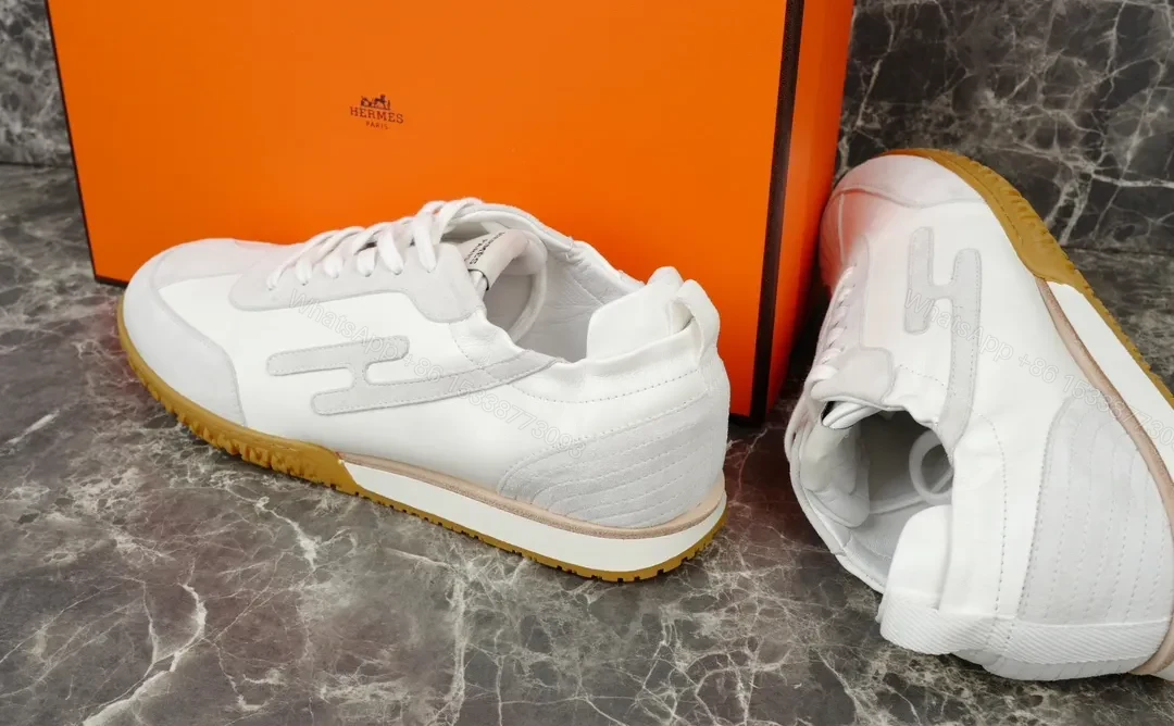 View 9 of White Leather High-Top Sneakers with Cushioned Comfort and Durable Trim