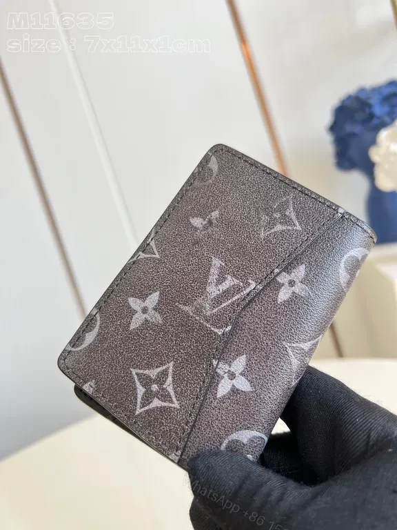 View 4 of Monogram Luxe Compact Wallet â€“ Dark LV, Card-Centric