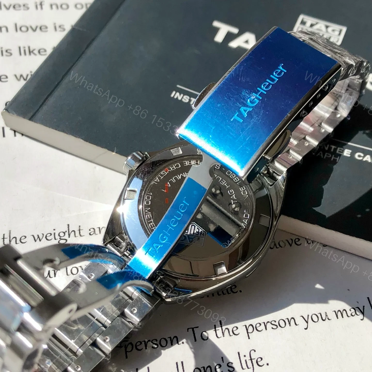 View 9 of TAG Heuer Carrera Women’s Quartz Watch 32MM Mother of Pearl Dial Original Material Strap Premium Edition