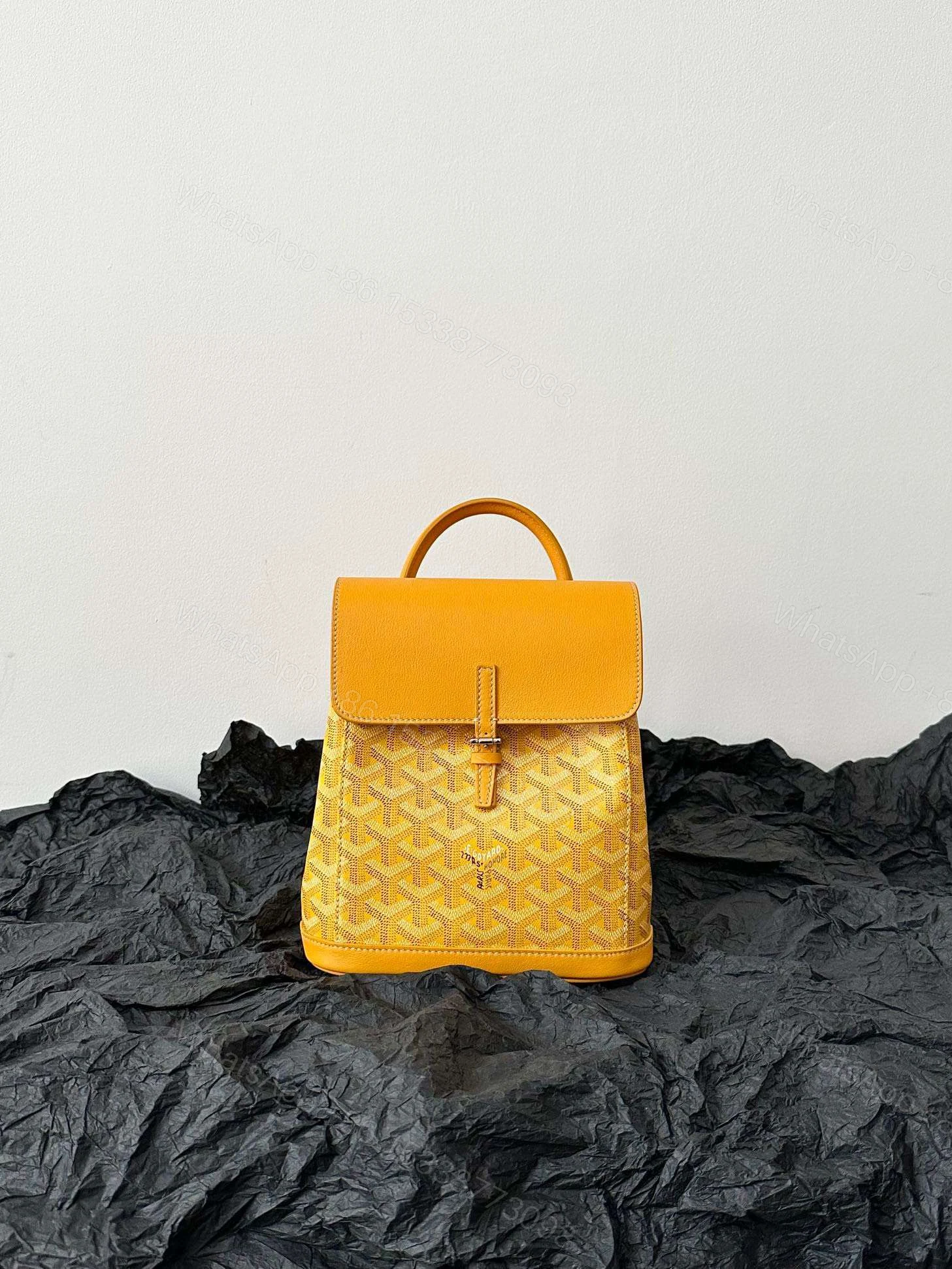 View 6 of Goyard Mini Backpack Yellow Monogram Pattern 23x19cm