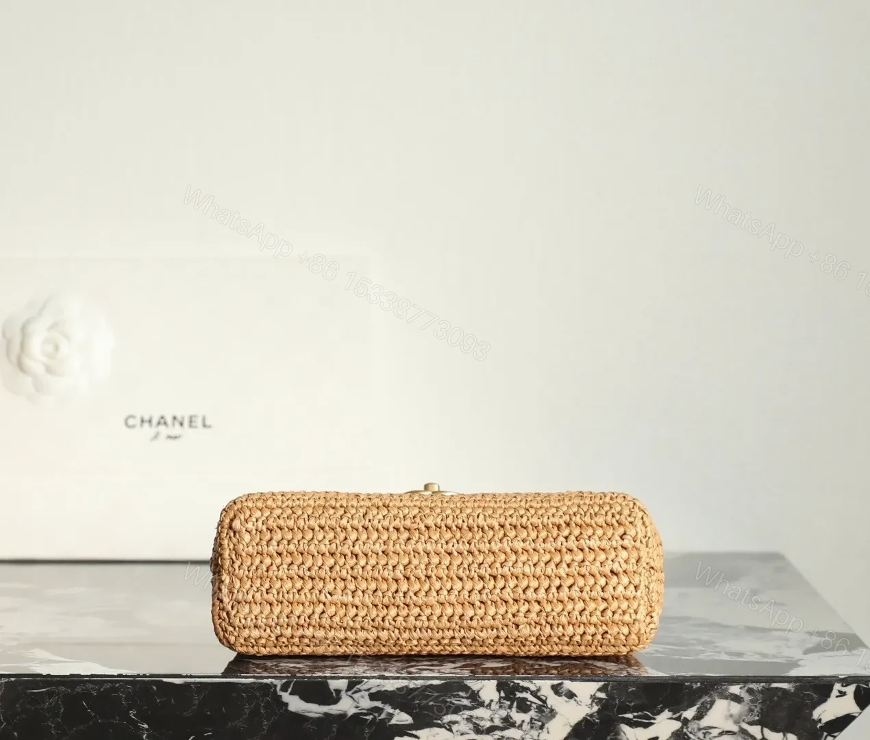 View 4 of Chanel Braided Raffia Kelly Flap Bag