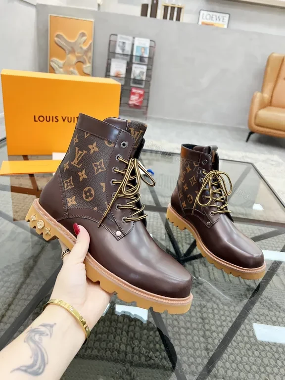 View 5 of Rich Leather Boots - Lux LV-Style, All-Season Comfort Boots