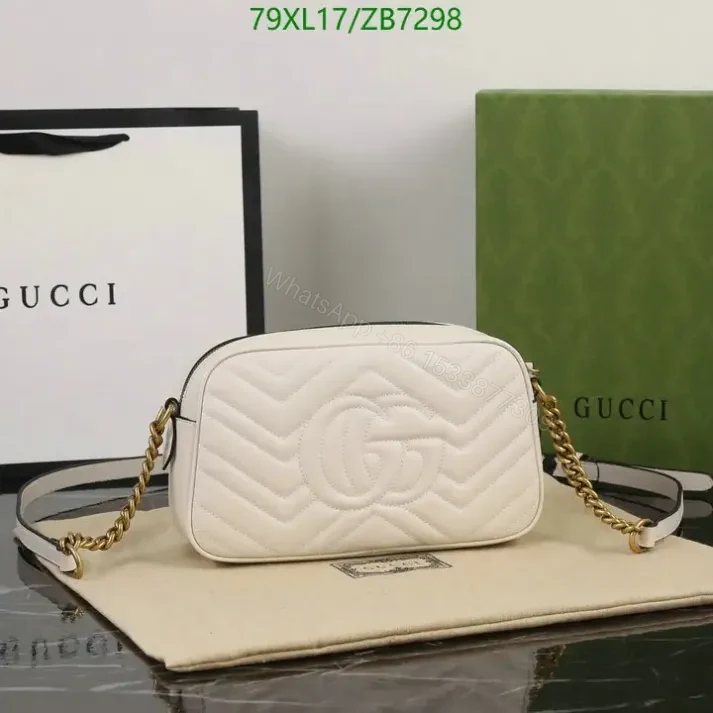 View 17 of Fake Gucci Small GG Beige Marmont Shoulder Bag ZB72988