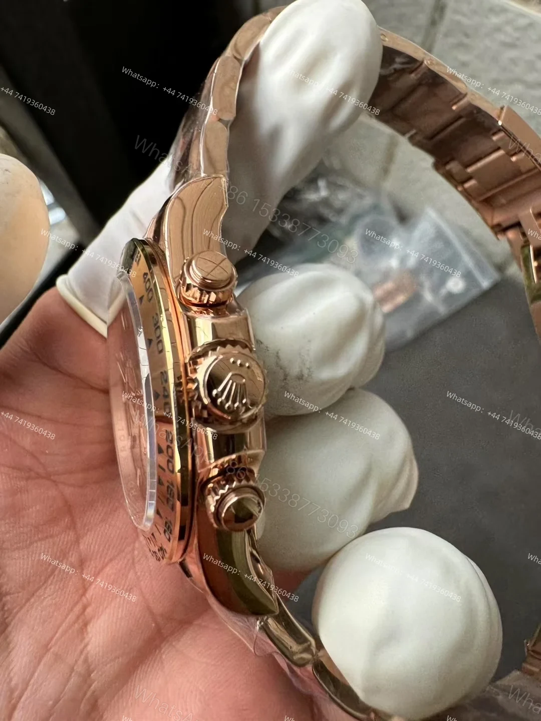 View 6 of Rolex Daytona Super Clone M126505-0001 Rose Gold Black Dial 4131 Movement