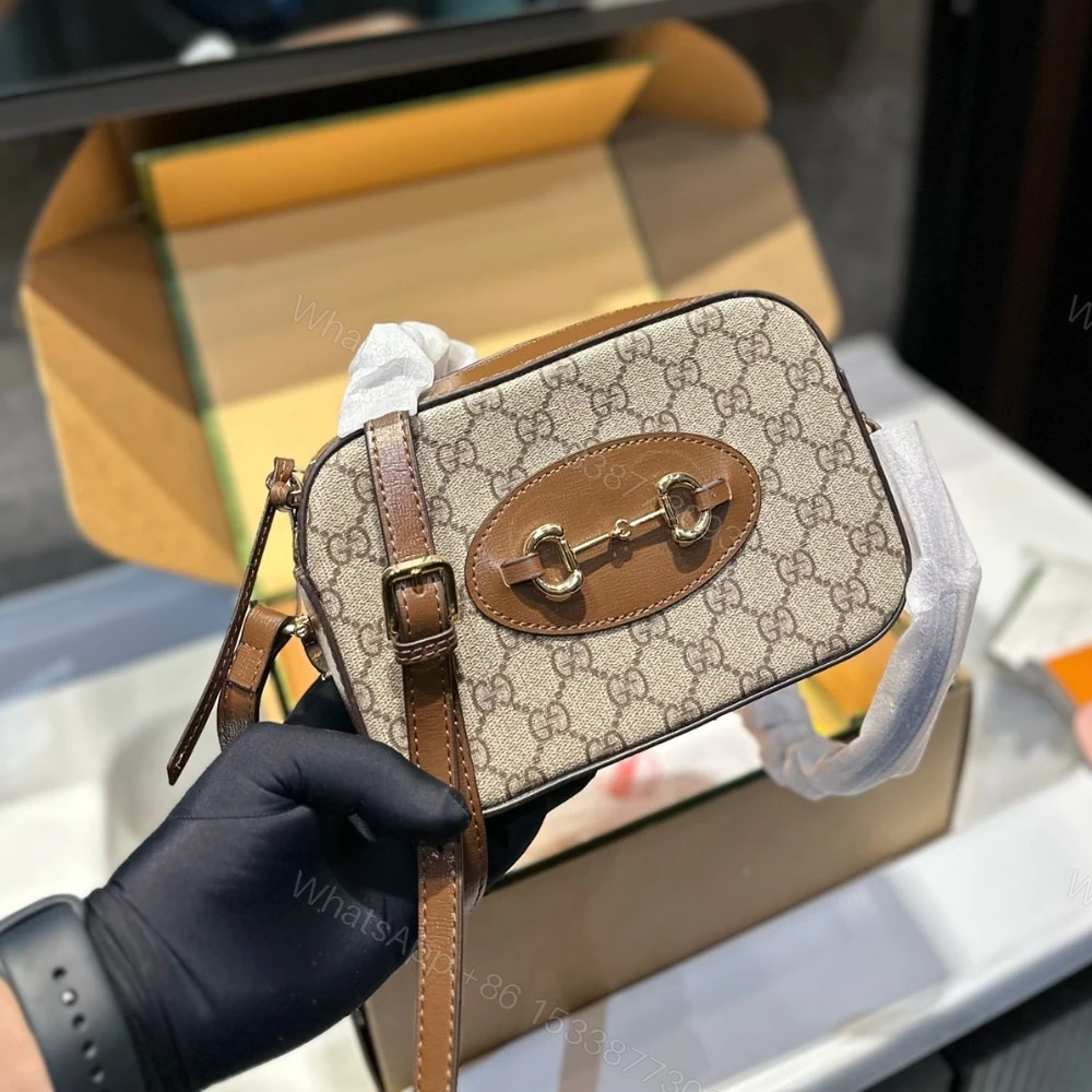 View 3 of Gucci Horsebit 1955 Mini Shoulder Bag Beige And Ebony 18Cm ‎760196 92TCG 8563