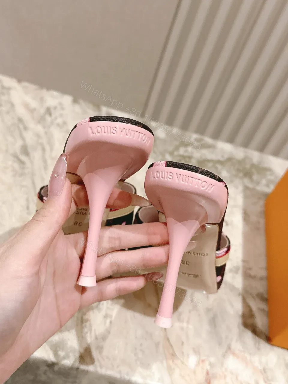 View 9 of Pink Floral Embroidered Slip-Ons: Luxe Everyday Flats