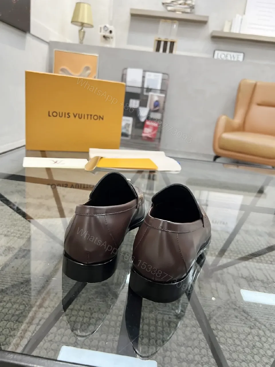 View 4 of Rich Leather Loafers with Signature Hardware, All-Day Comfort