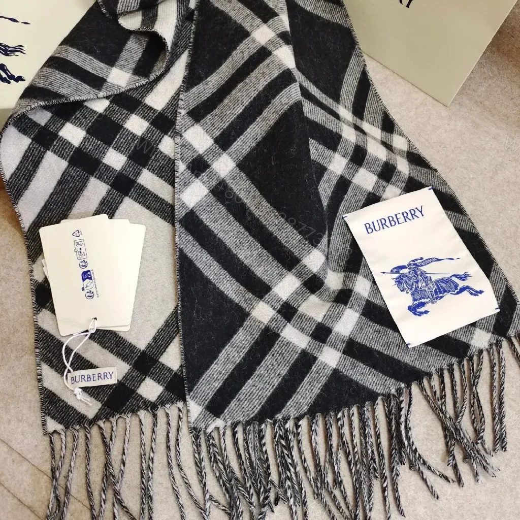 View 9 of Patterned Luxury Throw: Plaid Plush Fringe Scarves