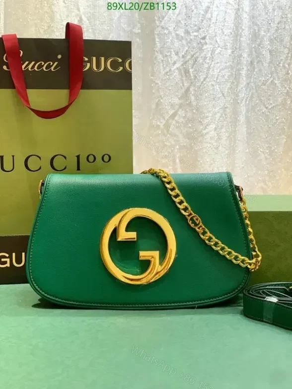 View 14 of Gucci White Blondie Leather Shoulder Bag Dupe ZB11535 – Stylish Chain Strap