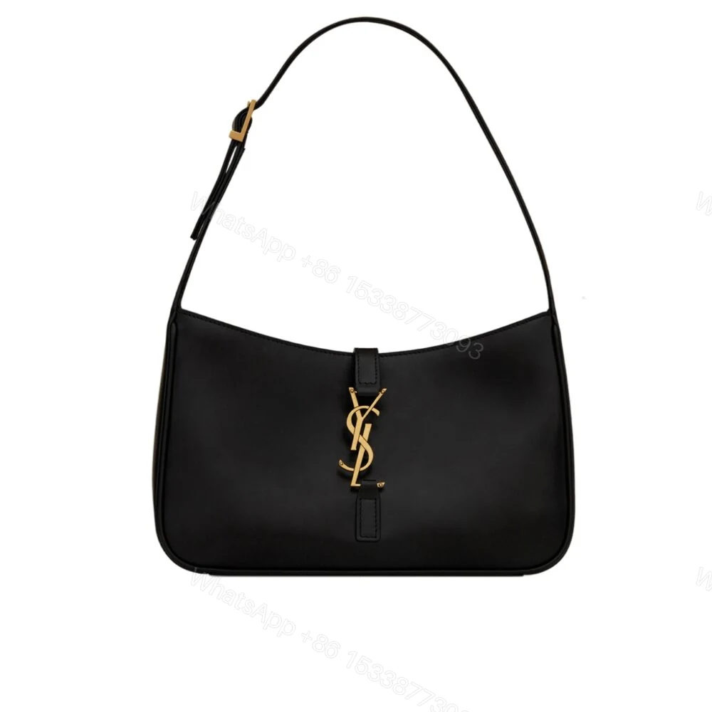 Saint Laurent Le 5 À 7 Hobo Bag In Smooth Black Gold 23Cm 6572282R20W1000 — view 1
