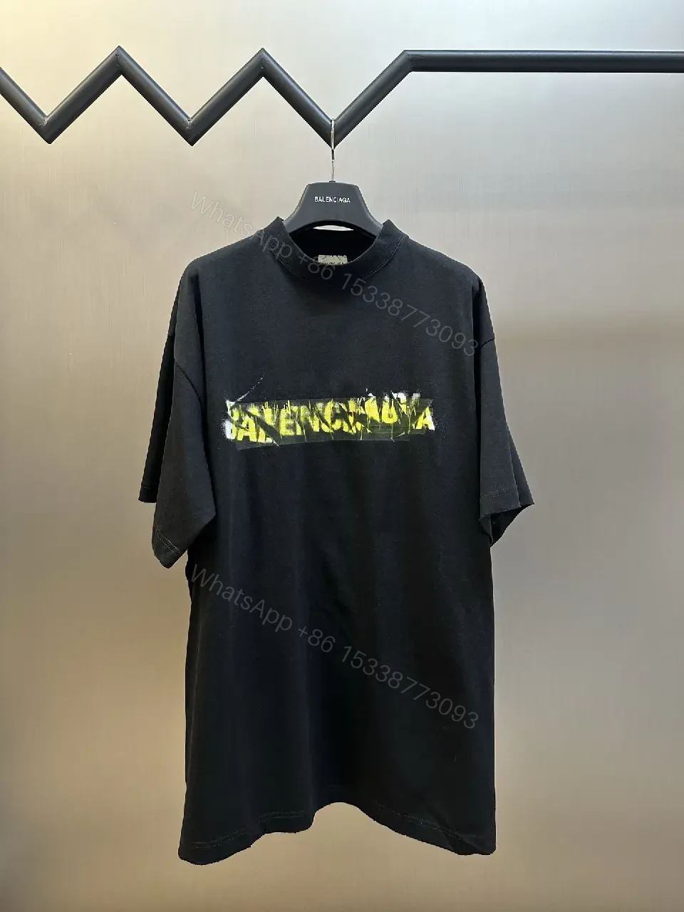 View 8 of Bold Neon Bar Graphic Tee: Oversized Streetwear Comfort