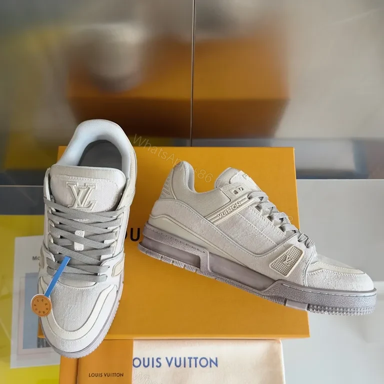 View 7 of Chic LV-Inspired Monochrome Sneakers: All-Day Luxury