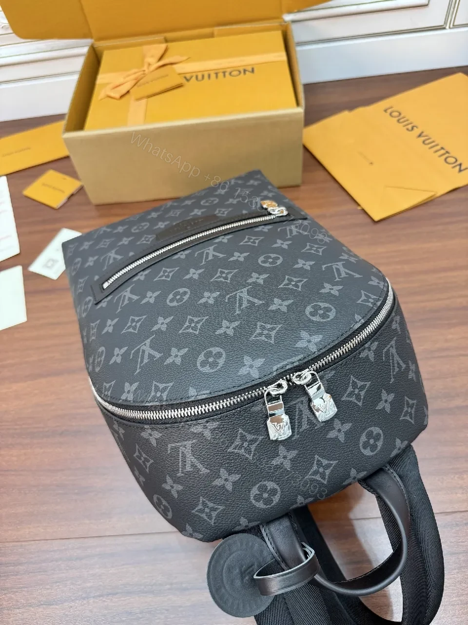 View 8 of Compact Monogram Backpack: Luxe Everyday Carry, Modern Silhouette